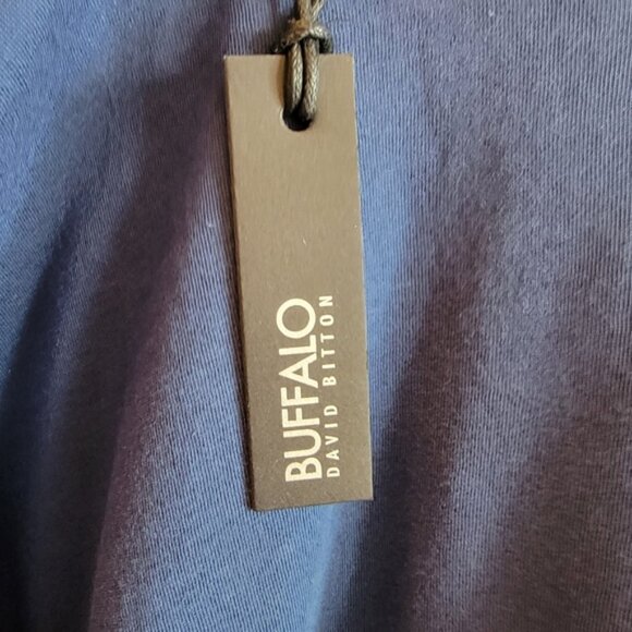 Navy Blue Buffalo David Bitton Women's Twist Puff Sleeve Top - Picture 5 of 10